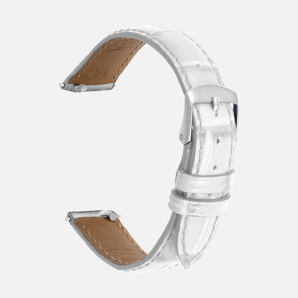 bracelet en cuir montre pour femme blanc