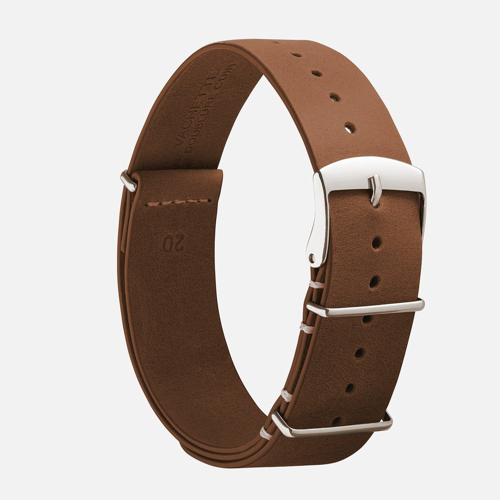 Bracelet de montre Nato en cuir artisan français