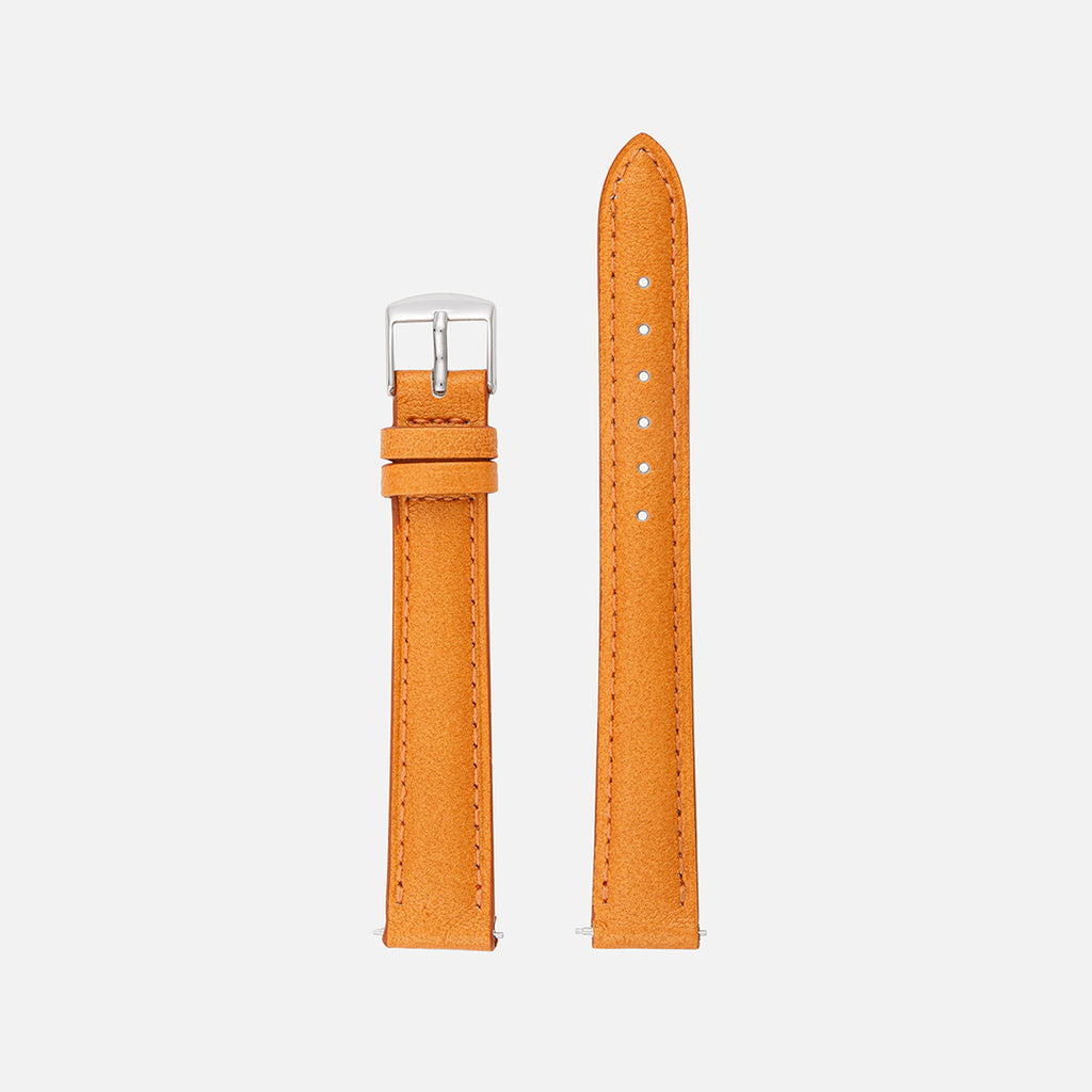 bracelet en cuir pour montre femme orange