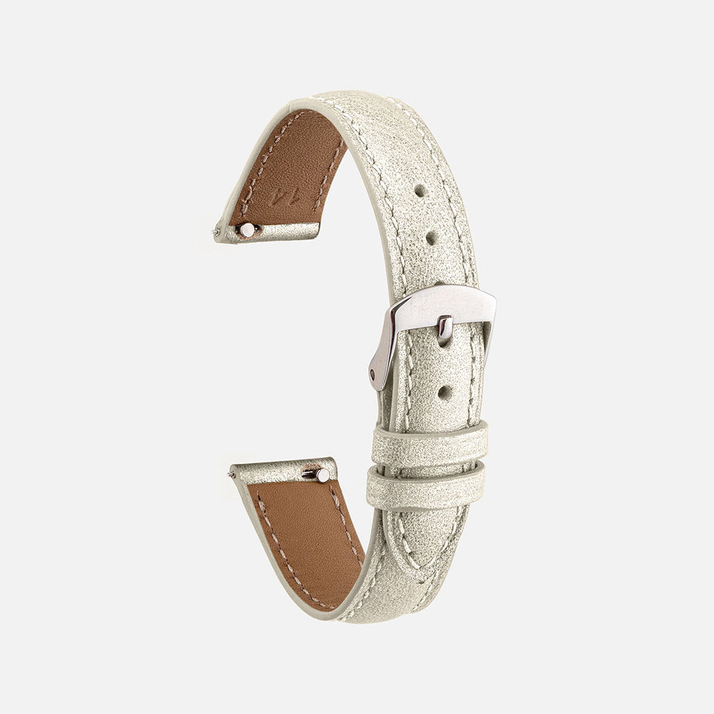 bracelet de montre irisé nacré ivoire