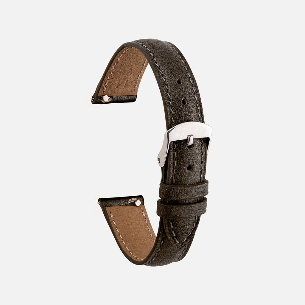 bracelet de montre irisé nacré marron