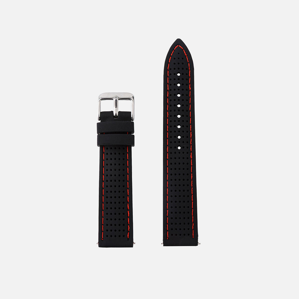 montre bracelet en silicone pour homme rouge