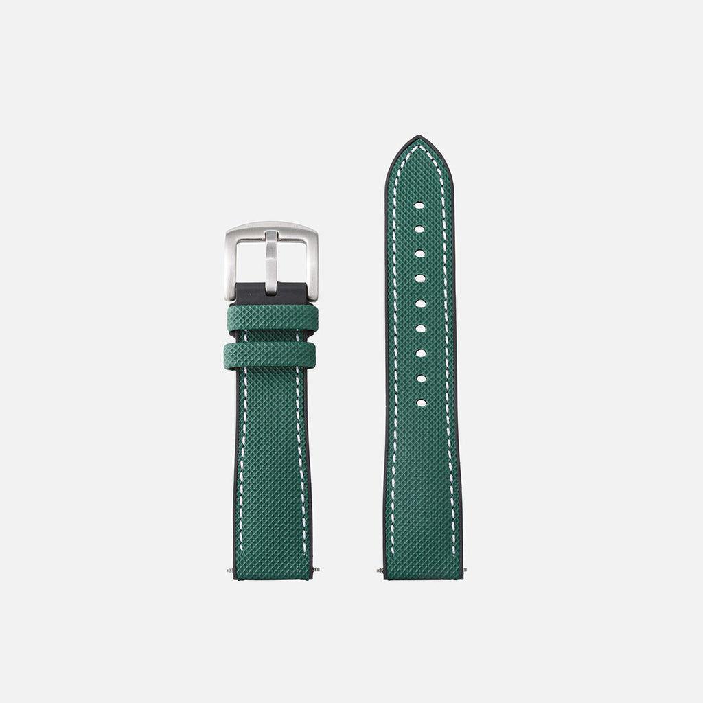 montre de plongée bracelet en caoutchouc vert