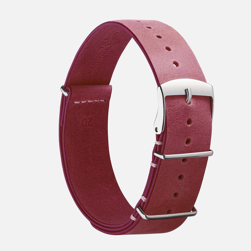 Bracelet montre nato rouge et haut de gamme