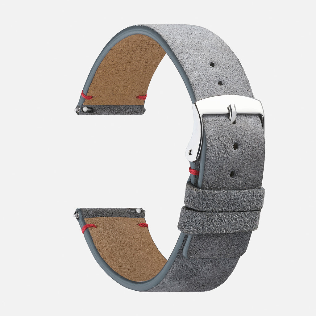 bracelet interchangeable cuir chèvre gris