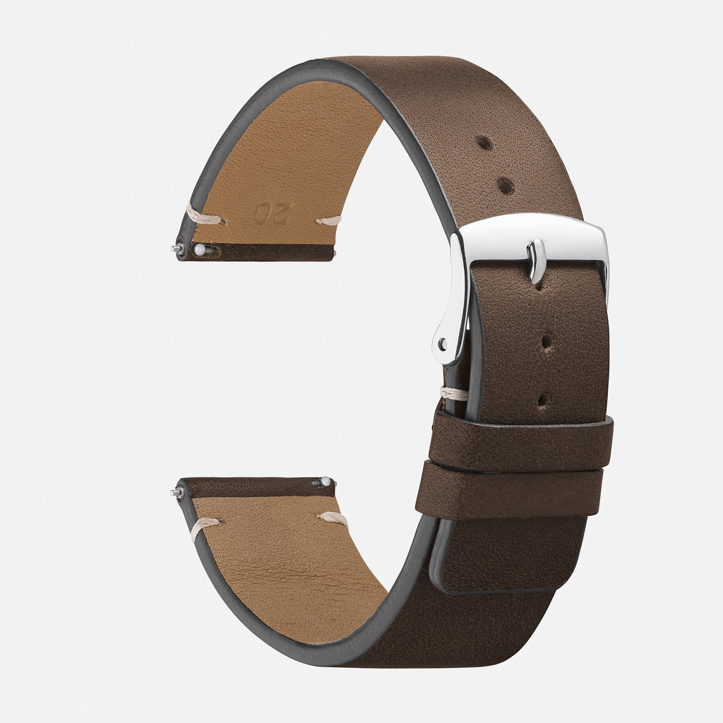 bracelet montre vintage en cuir marron pour homme