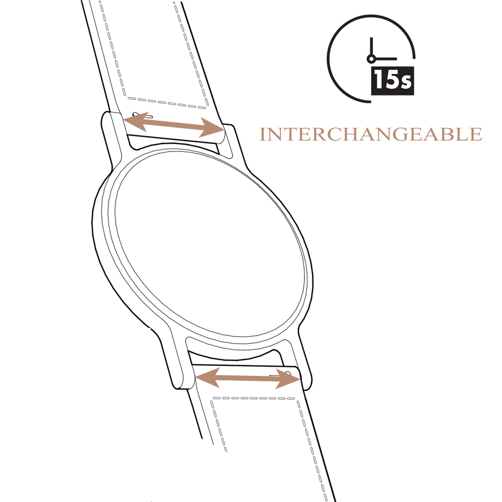 bracelet interchangeables cuir bombé